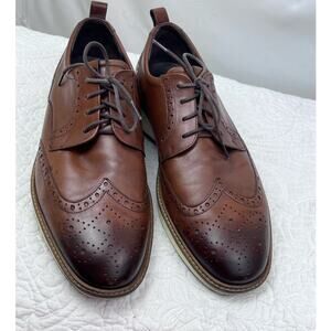 Ecco Shoes Mens Oxford Biarritz Brogue Derby Amber Brown Leather Wingtip 43 Buy ECCO Men main image 4